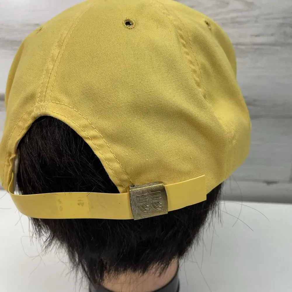 Vintage Hickory Hollow Golf Club Yellow Adjustable Strapback Baseball‎ Hat Cap